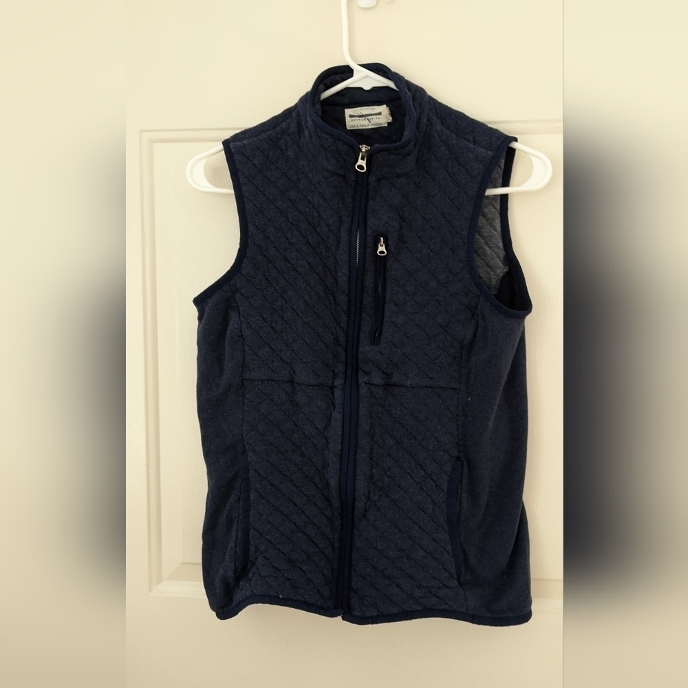 GUIDEBOAT CO. Navy Blue Quilted Vest Full Zip with Pockets, Medium - Picture 1 of 6